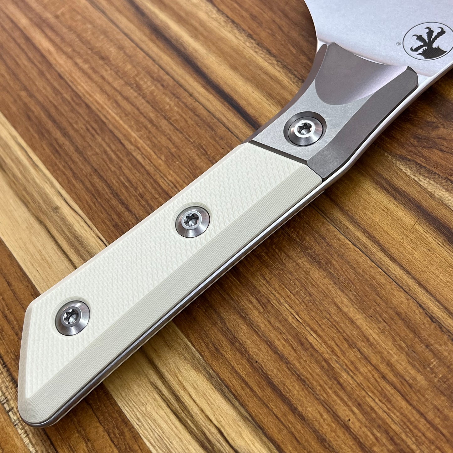 Microtech Culinary 6" Santoku Knife w/ Titanium Bolster & Ivory G10 Handle