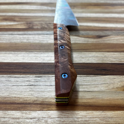 Meglio Semi-Custom 5.25" Satin Petty w/ Lasered Hammerhead & Birdseye Maple Handle