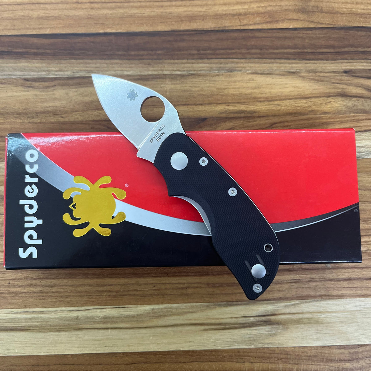 Spyderco Chicago 2" Folding Knife w/ Black G10 Handle