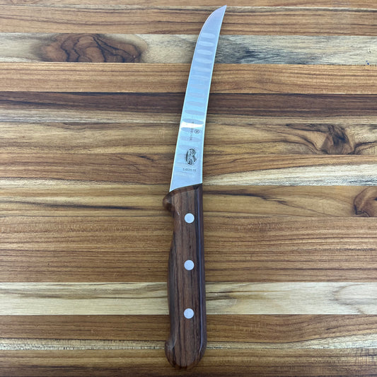 Victorinox Rosewood 6" Stiff Curved Extra-Tall Boning Knife w/ Hollow-Ground