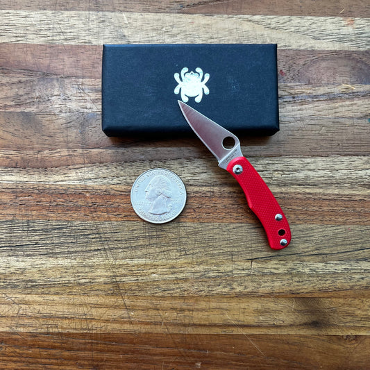 Spyderco Bug 1" Folding Knife w/ Red Handle