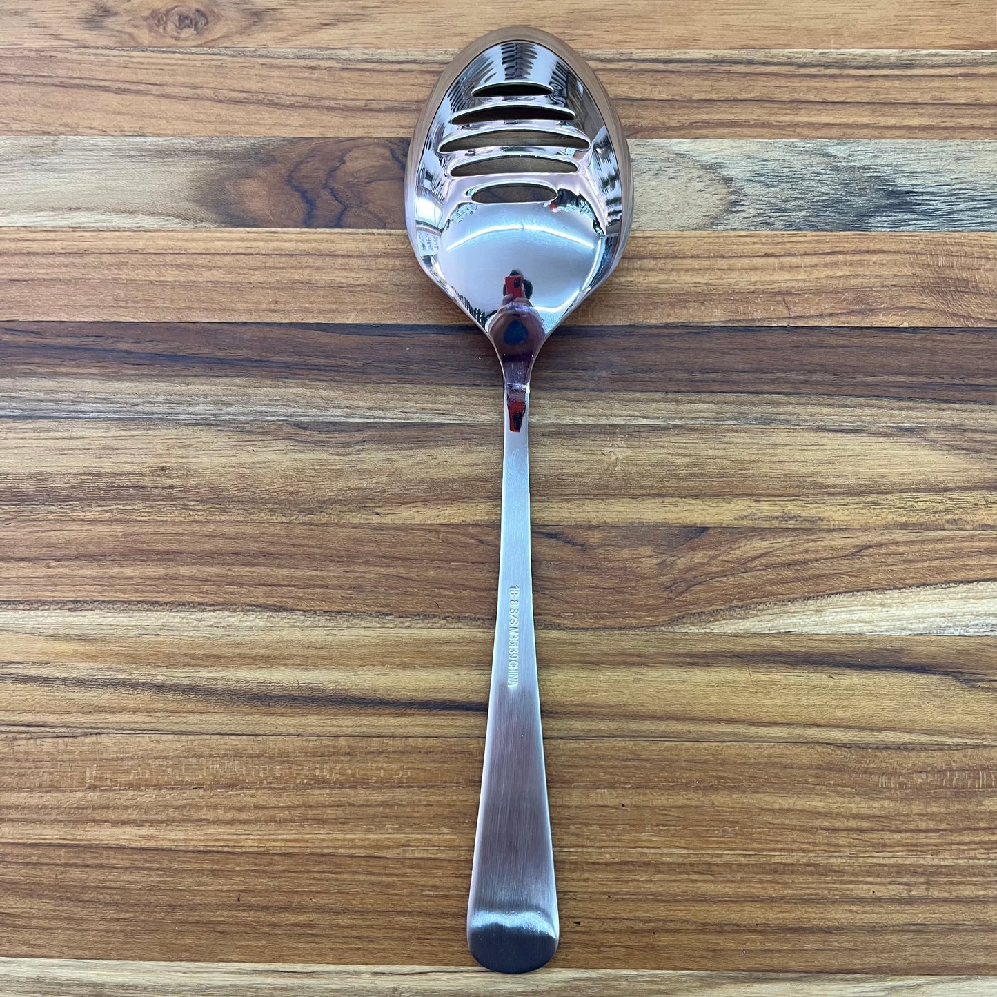 Mercer Tool 9" Satin Slotted Bowl Plating Spoon