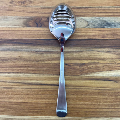 Mercer Tool 9" Satin Slotted Bowl Plating Spoon