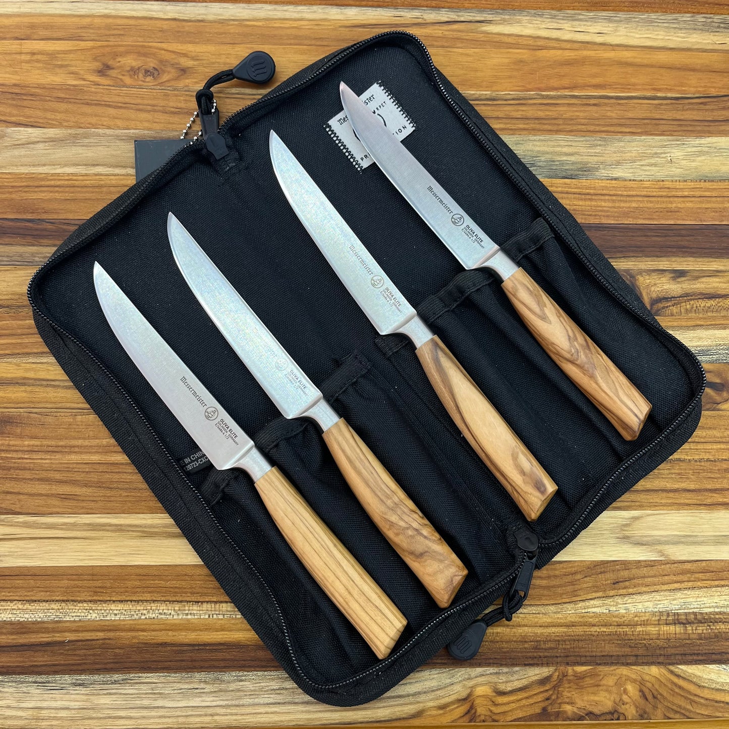 Messermeister Oliva Elite 4pc Steak Knife Set Fine Edge