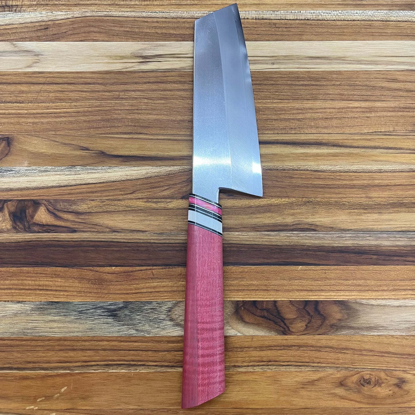 3rd Hill Customs 155mm (6") Ko Bunka w/ Red Curly Mango Handle