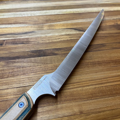 Meglio Semi-Custom 8" Satin Offset Fillet Knife w/ Skateboard Deck Handle