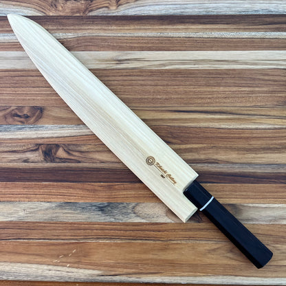 Kikuichi Magnetic Saya 270mm (10.5") Sujihiki w/ Poplar Wood