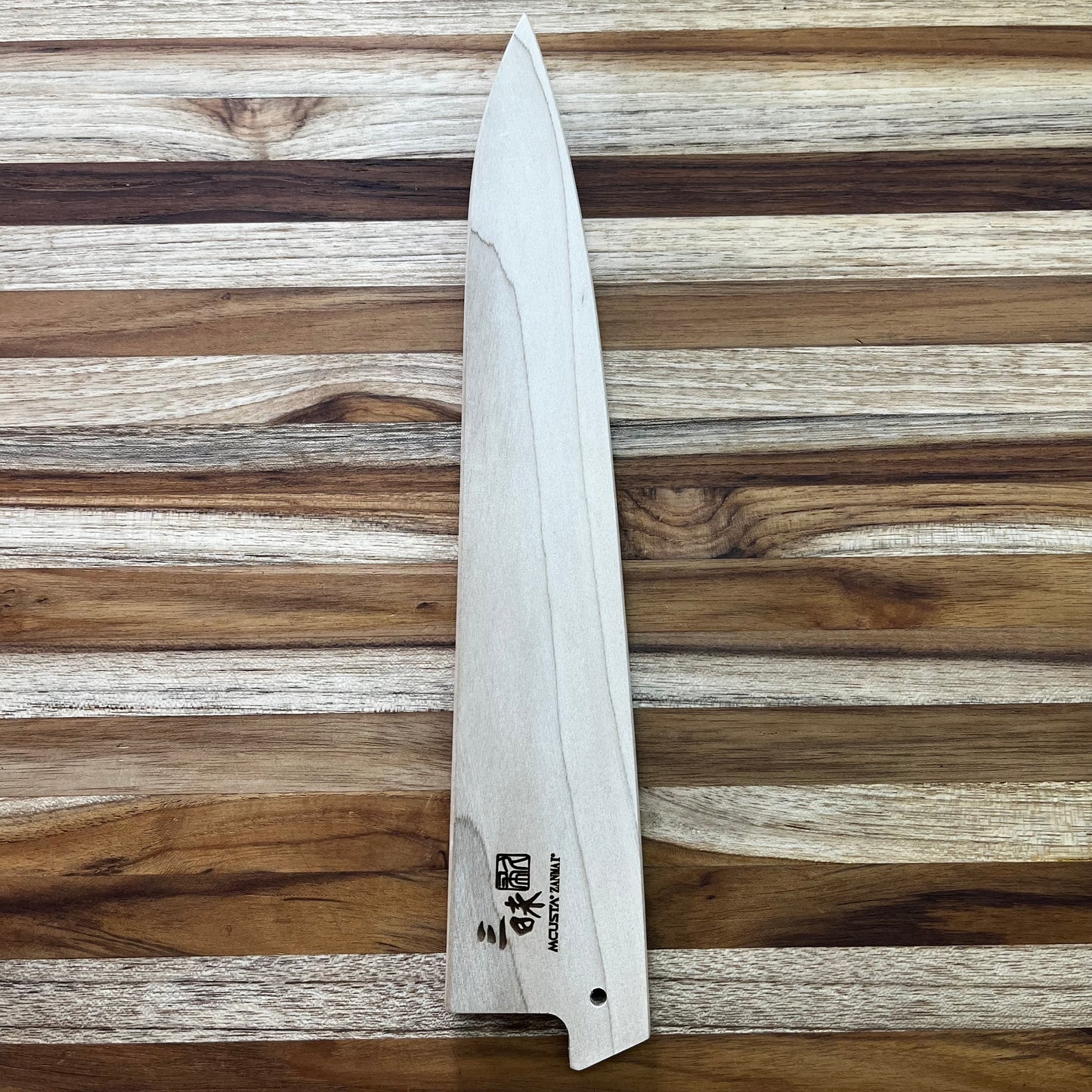 Mcusta Zanmai Natural Wood 240mm (9.5") Sujihiki Saya w/ Pin