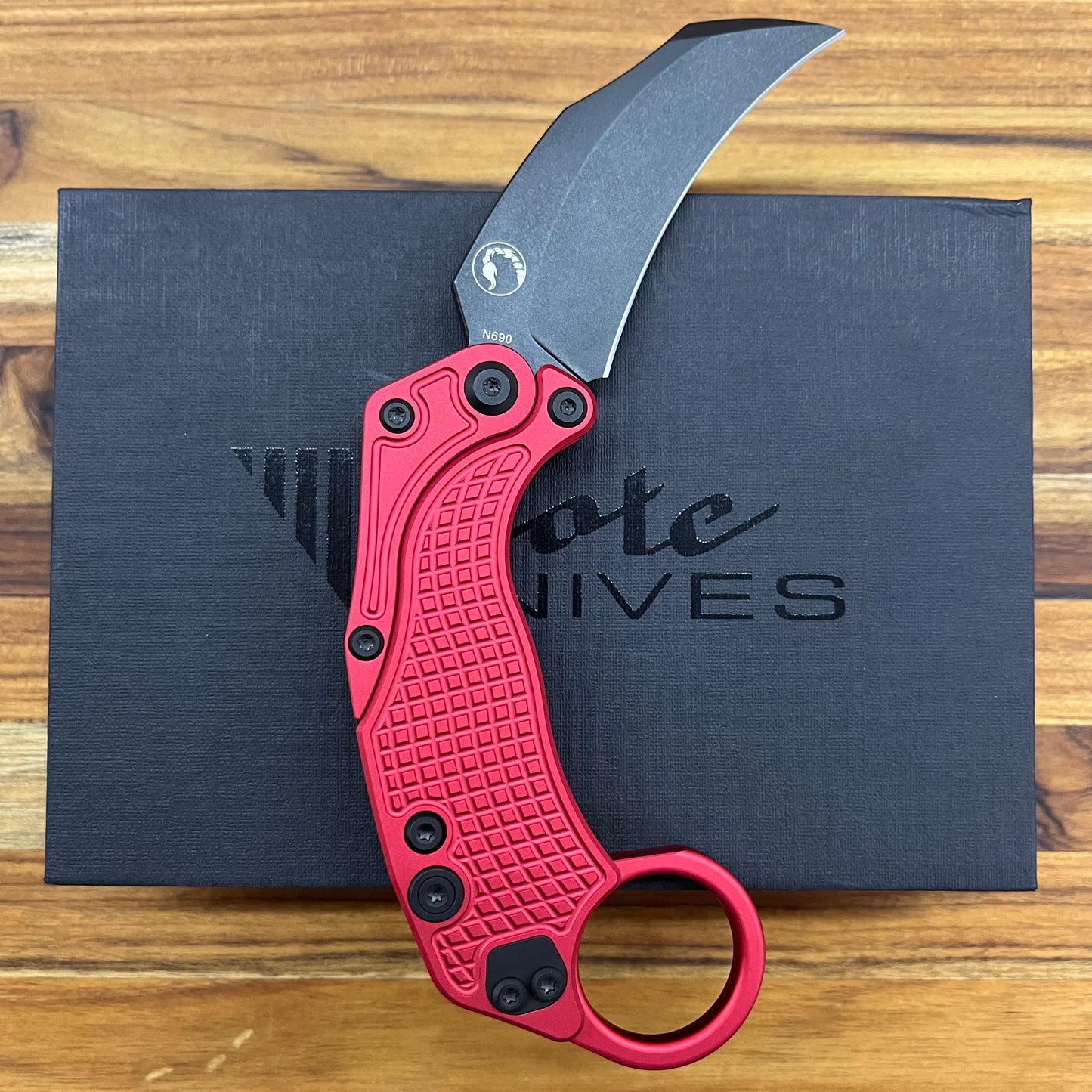 Reate EXO-K 3" PVD Red Gravity Karambit w/ Trainer Knife