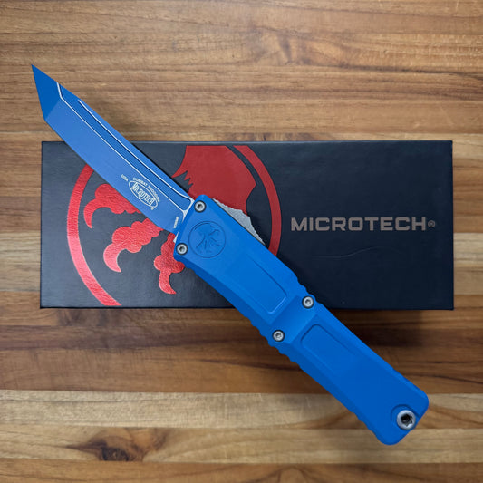 Microtech Combat Troodon Gen III T/E 4" OTF w/ Cerakote Blue Handle