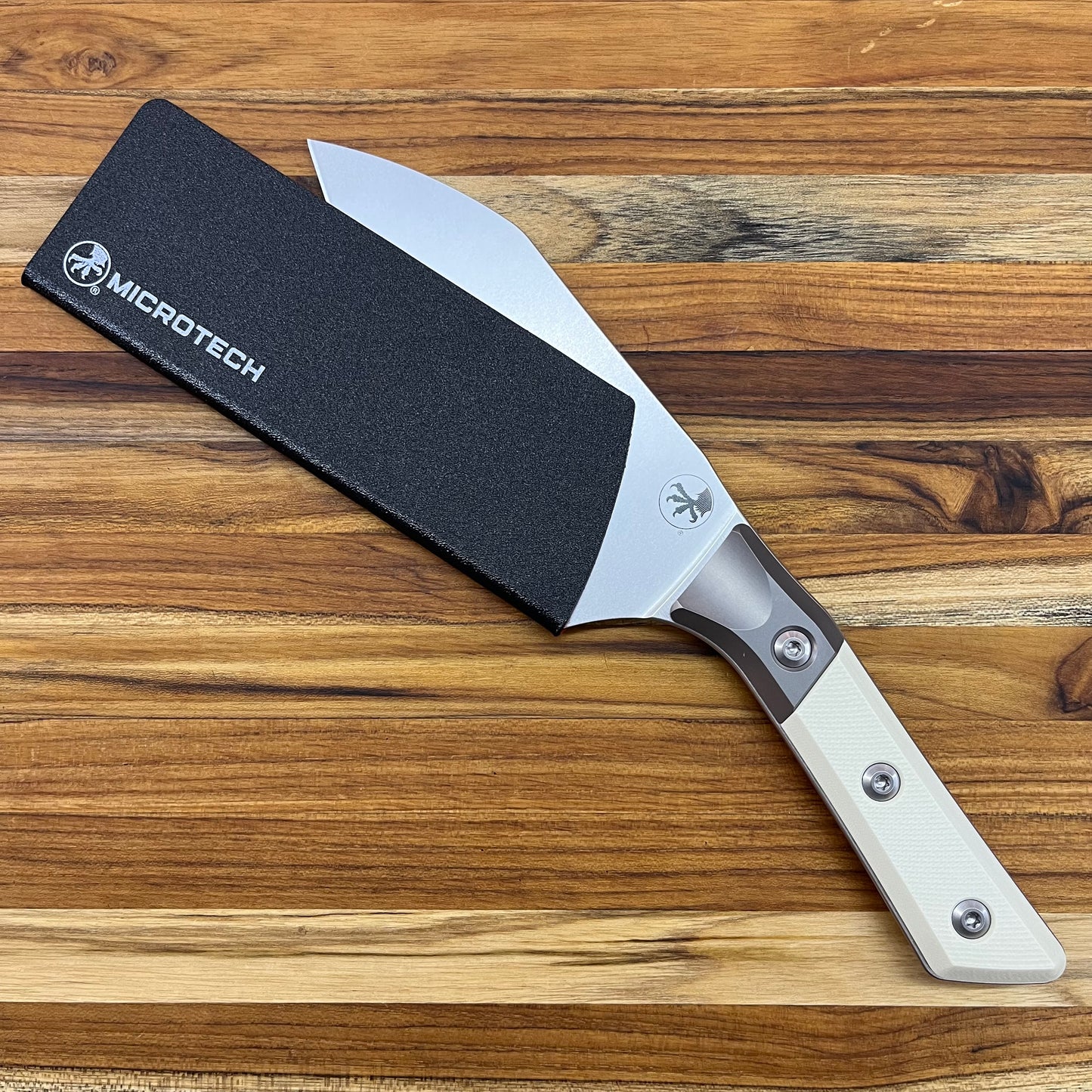 Microtech Culinary 6" Santoku Knife w/ Titanium Bolster & Ivory G10 Handle