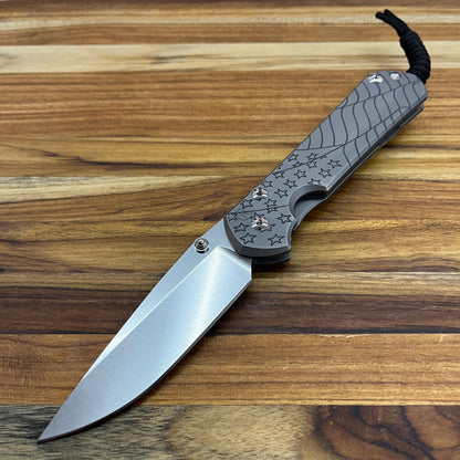 Chris Reeve Large Sebenza 31 3.5" Folding Knife w/ Forever Flag Titanium Handle