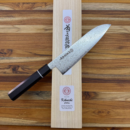 Kikuichi ZA69 Layer Damascus 180mm (7") Santoku