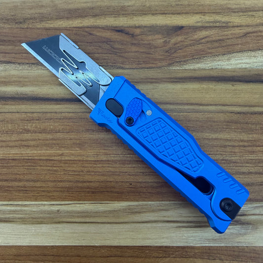 Reate Exo-U Gravity 2.5" Utility Knife w/ Blue Diamond Handle