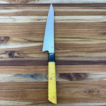 Alfredo Faccipieri 175mm (7") Gyuto w/ MagnaMax & Stabilized Yellow Maple Handle