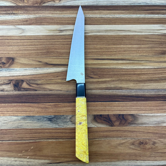 Alfredo Faccipieri 175mm (7") Gyuto w/ MagnaMax & Stabilized Yellow Maple Handle