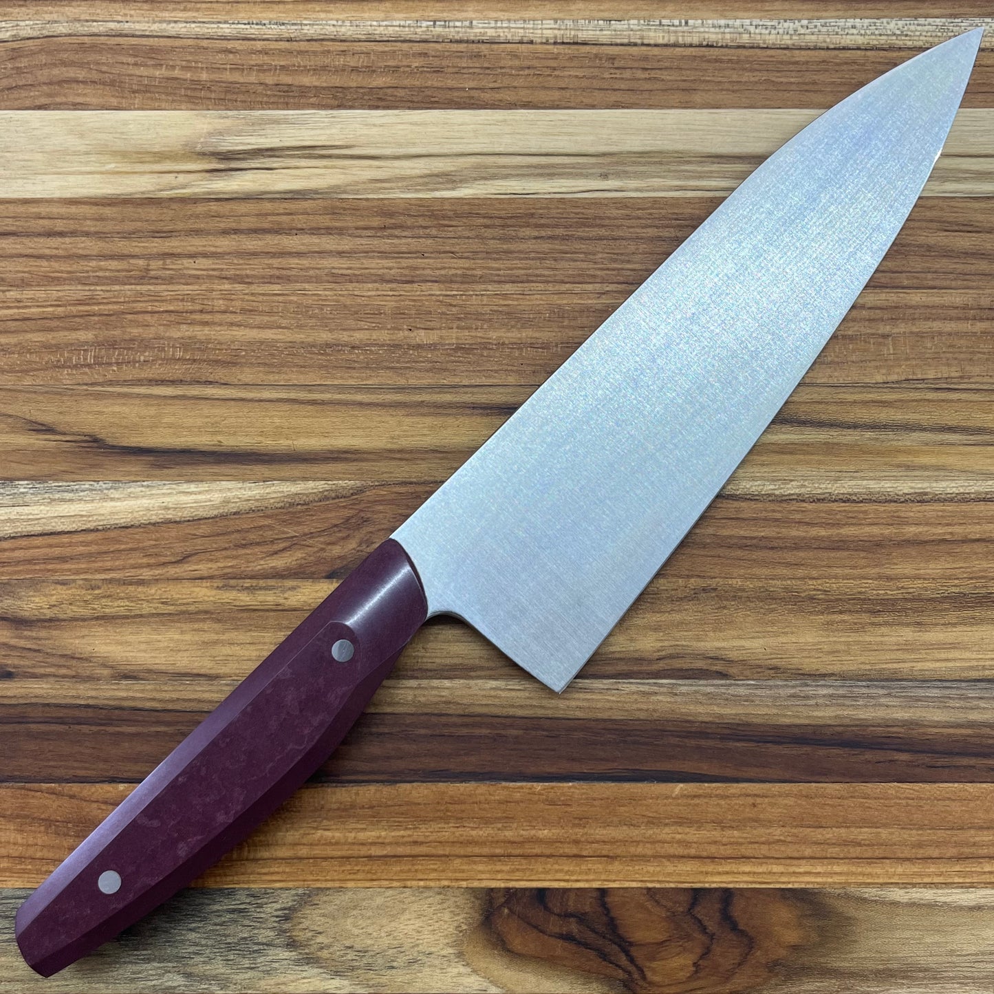 Patterson Forge Production 200mm (8") Chef's Knife w/ Redstone Richlite Handle