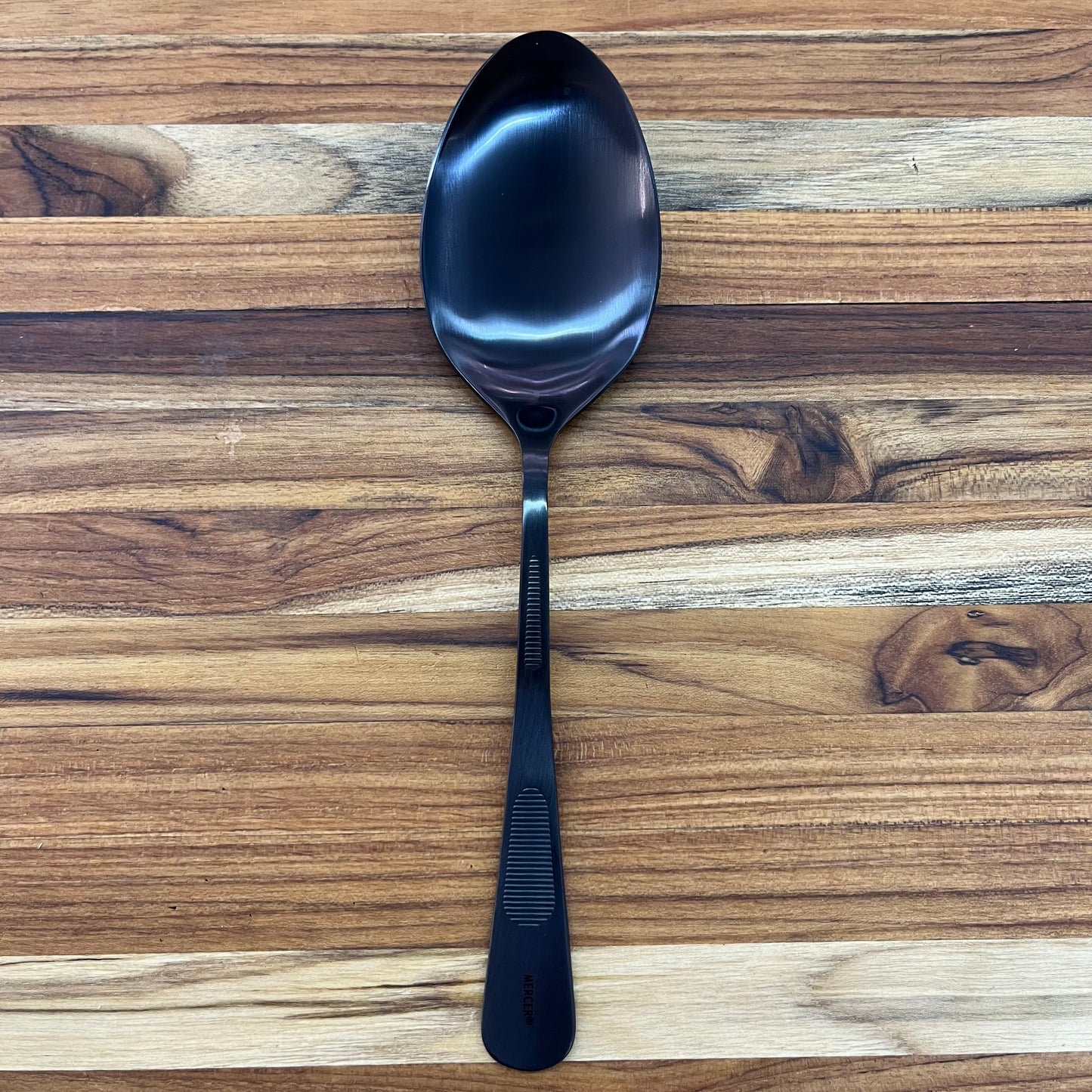 Mercer Tool 9" Matte Black Solid Bowl Platting Spoon