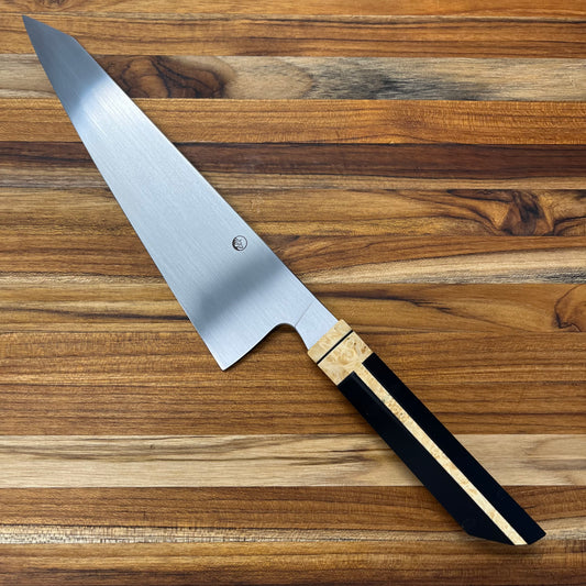 Enceladus 220mm (8.5") K-Tip Gyuto w/ Box Elder & G10 Handle