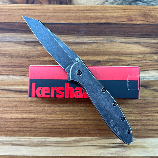 Kershaw Random Leek 3" Flipping Knife w/ BlackWash Blade & Stainless Steel Handle