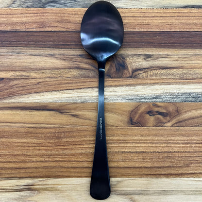 Mercer Tool 8" Matte Black Solid Bowl Plating Spoon