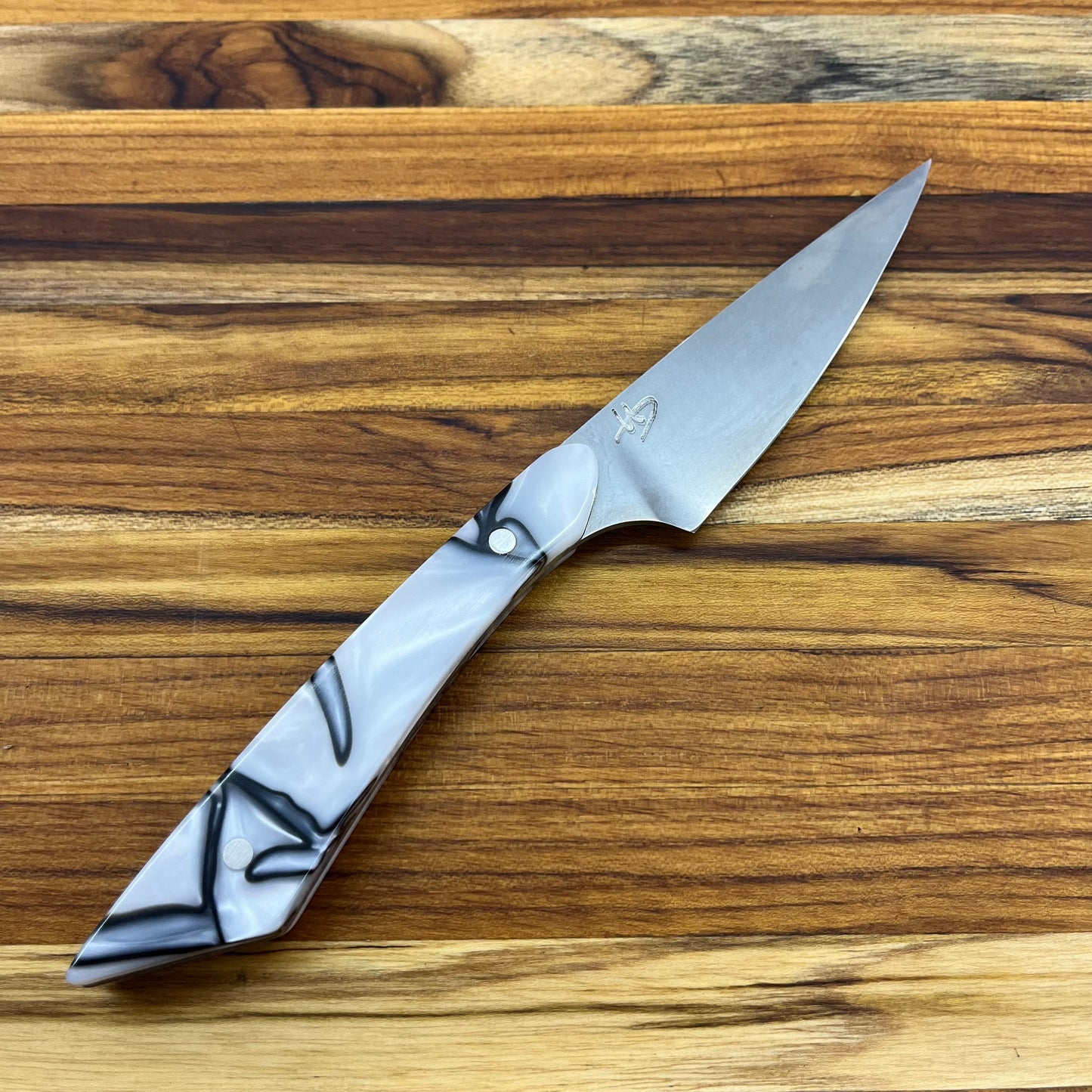 Studio Blade PFDC 4.25" 14C28N Steak Knife w/ Oyster Pearl Kirinite Handle