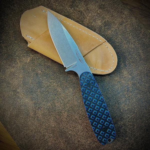 Bradford Knives Guardian 3.5 M390 Textured Blue/Black Fixed Blade