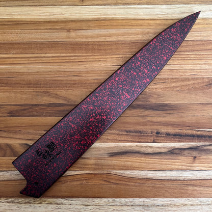 Mcusta Zanmai Red Lacquer 240mm (9.5") Sujihiki Saya w/ Pin