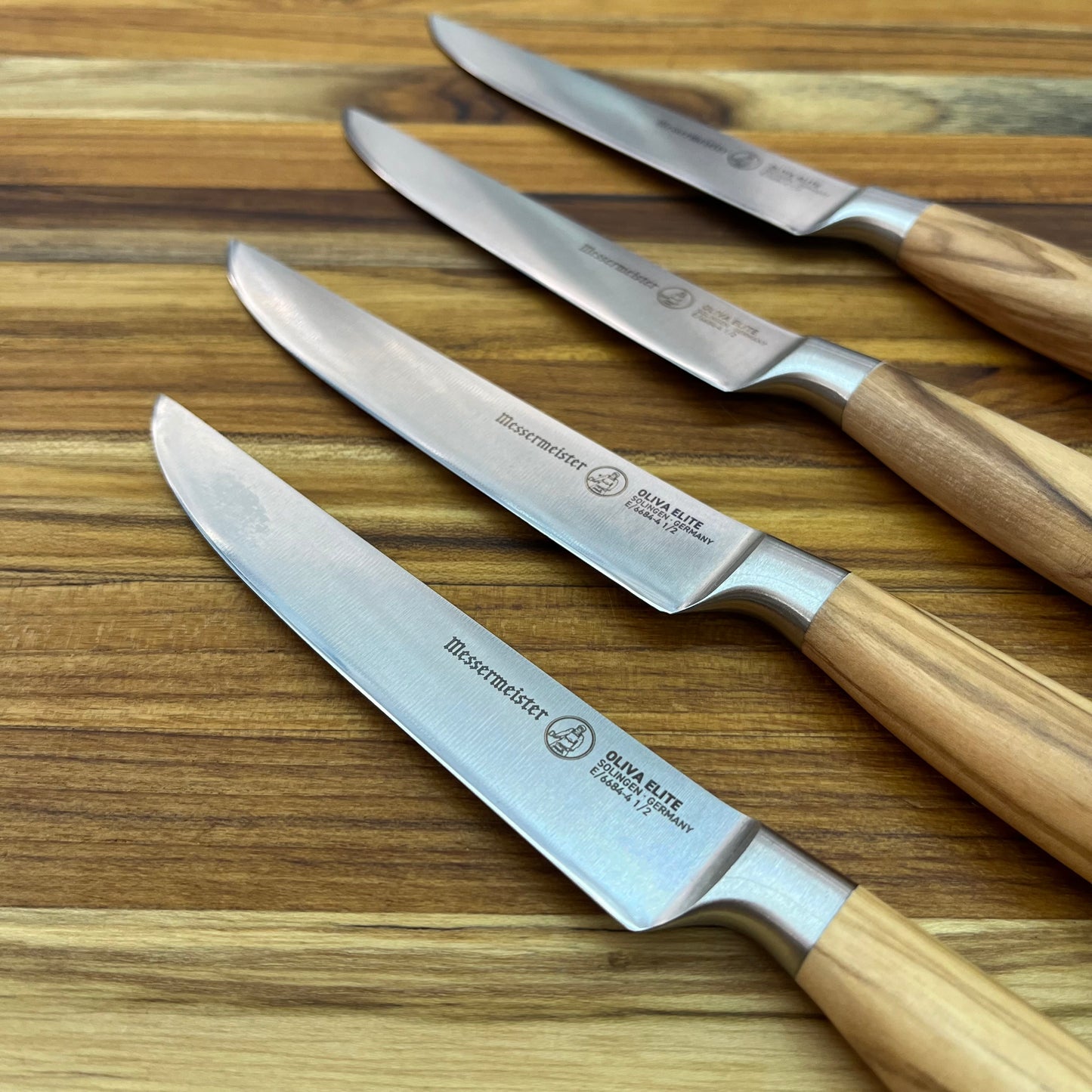 Messermeister Oliva Elite 4pc Steak Knife Set Fine Edge