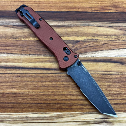 Benchmade Bailout 3.5" Folding Knife w/ Burnt Copper Textured Aluminum Handle