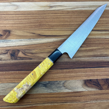 Alfredo Faccipieri 175mm (7") Gyuto w/ MagnaMax & Stabilized Yellow Maple Handle