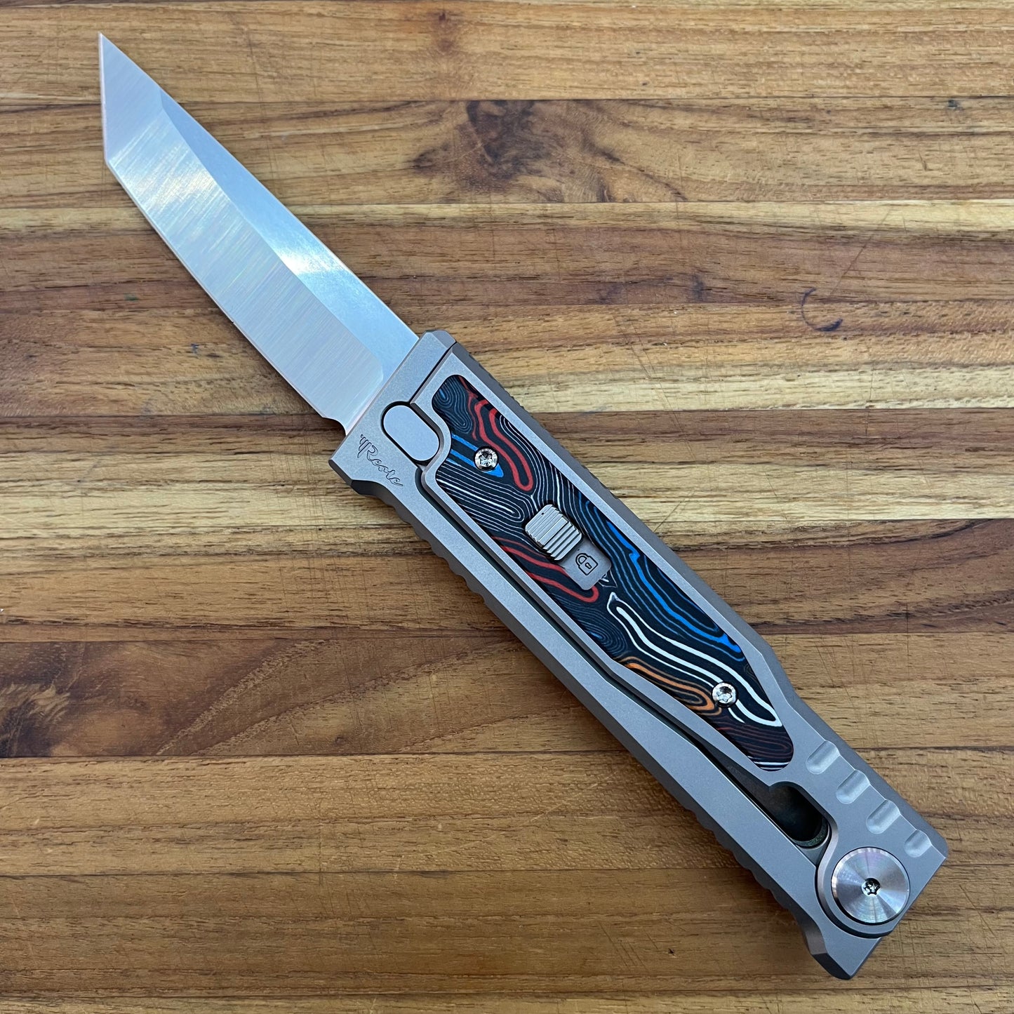 Reate EXO-M 3.25" Tanto Gravity Knife w/ Multicolor Handle