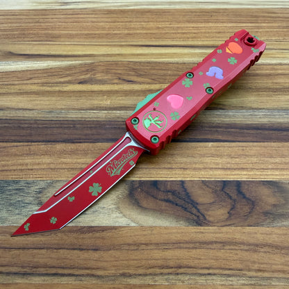 Microtech Signature Series UTX-85 GEN IV T/E 3.11" OTF Auto w/ St. Patrick's Day Handle