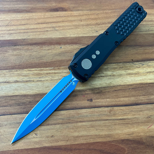 Microtech Ultratech Gen IV D/E 3.5" OTF w/ Jedi Tri-Grip Textured Black Aluminum Handle