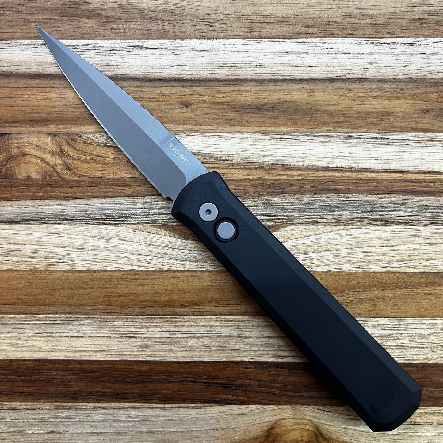 Pro-Tech Godfather 4" Auto w/ Black Aluminum Handle