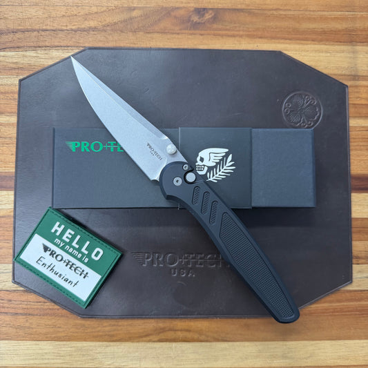 Pro-Tech Avalon 4.25" Folding Knife w/ Knurled Black Aluminum Handle