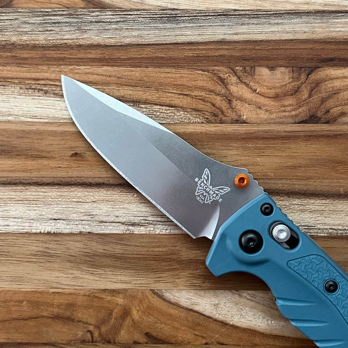 Benchmade Mini Adira 3.21" Folding Knife w/ Depth Blue Grivory