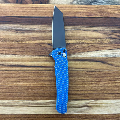 Pro-Tech Malibu 3.25" Flipping Knife w/ Battle Worn Blue Dragon Scale Handle