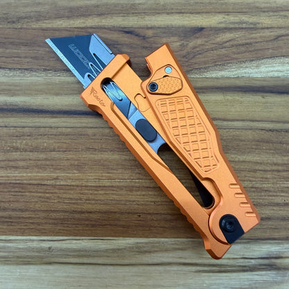 Reate Exo-U Gravity 2.5" Utility Knife w/ Orange Diamond Handle