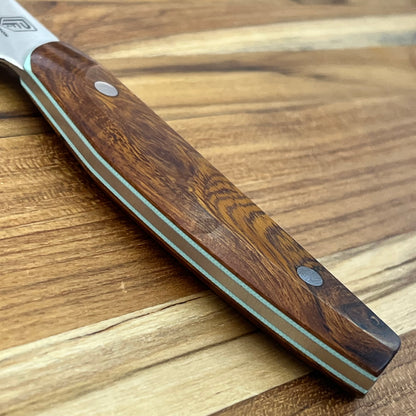 Patterson Forge Semi-Custom 120mm (4.75") Petty w/ Ironwood Handle & Tiffany Blue Liner