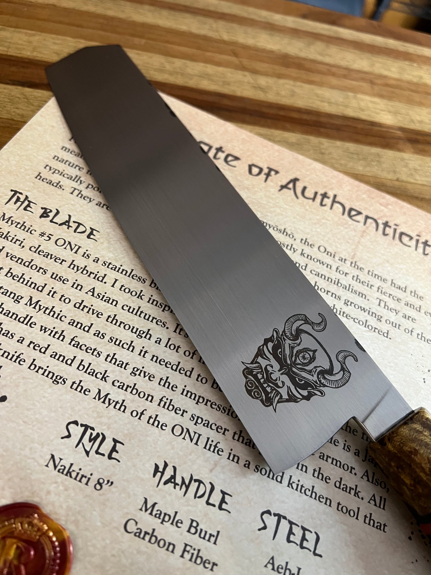 Running Man Forge 8" (Nakiri) Mythics ONI