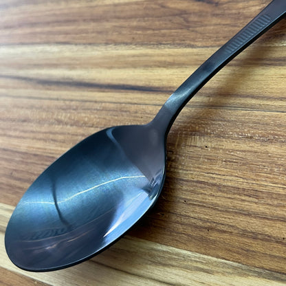 Mercer Tool 8" Matte Black Solid Bowl Plating Spoon