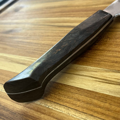 Enceladus 220mm (8.5") K-Tip Gyuto w/ Copper Fat Carbon Handle