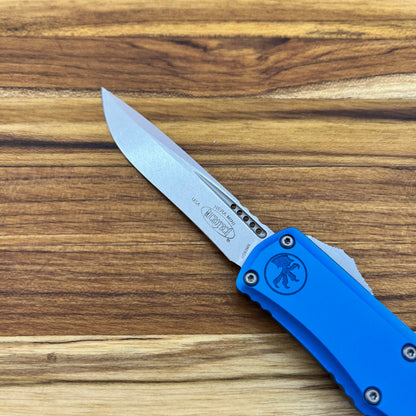 Microtech Hera II Mini Recurve 3" OTF w/ Blue Aluminum Handle