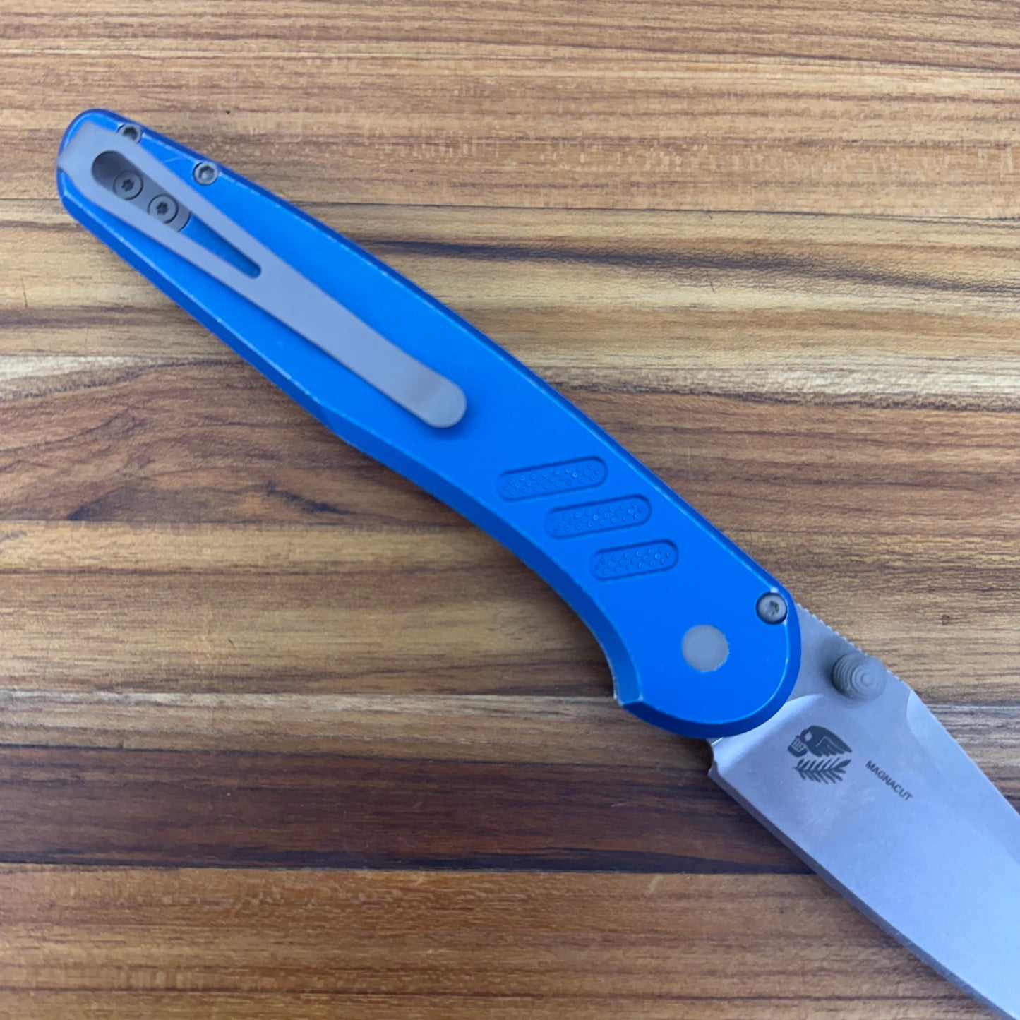 Pro-Tech Avalon 4" Folding Knife w/ Battleworn Knurled Blue Aluminum Handle