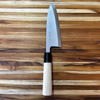 Kikuichi Kasumitogi 180mm (7") Deba w/ Saya