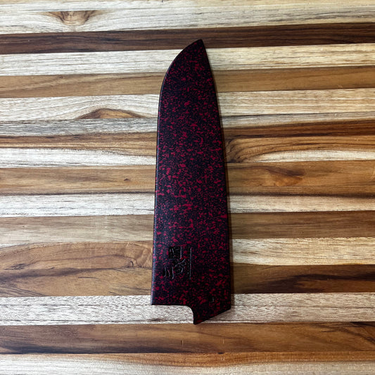 Mcusta Zanmai Red Lacquer 180mm (7") Santoku Saya w/ Pin