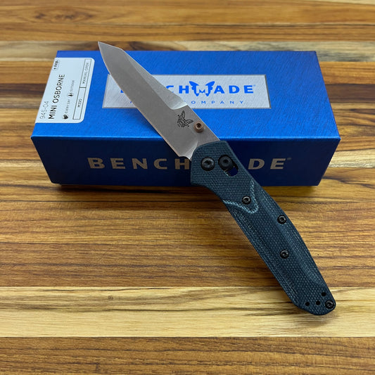 Benchmade Mini Osborne 3" Folding Knife w/ Blue Denim Micarta Handle