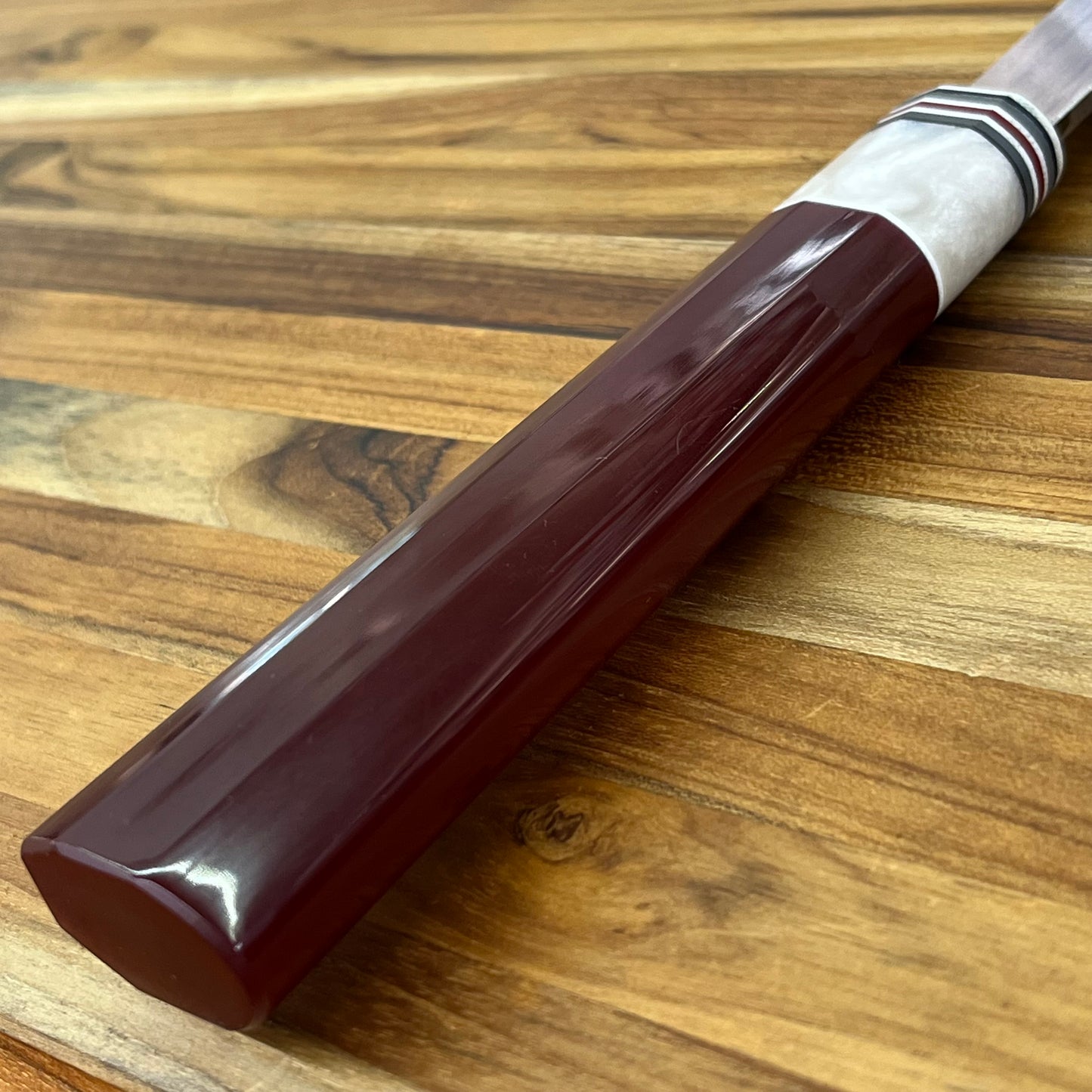 3rd Hill Customs 210mm (8.25") Chef's Knife w/ Red Wine Handle