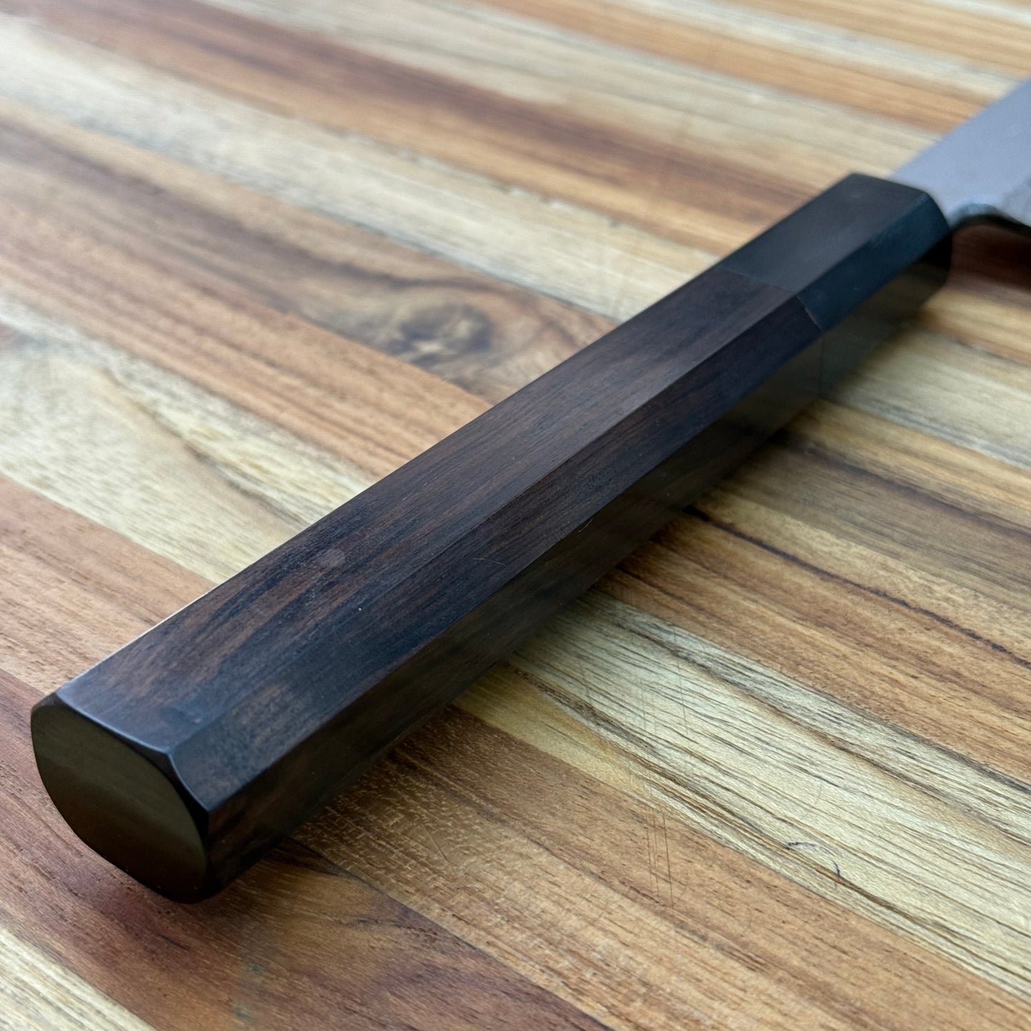 Kikuichi Kasumi Blue Damascus 270mm (10.5") Yanagi w/ Saya and Ebony Handle